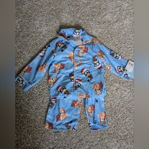 Blue Cartoon Dog Pajama Set